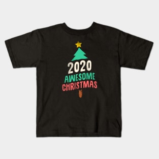 2020 awesome christmas lettering Kids T-Shirt